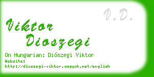 viktor dioszegi business card