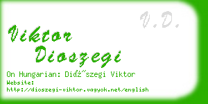 viktor dioszegi business card